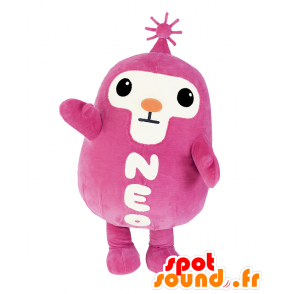 Maskot Neotan, růžový a bílý znak - MASFR25351 - Yuru-Chara japonské Maskoti