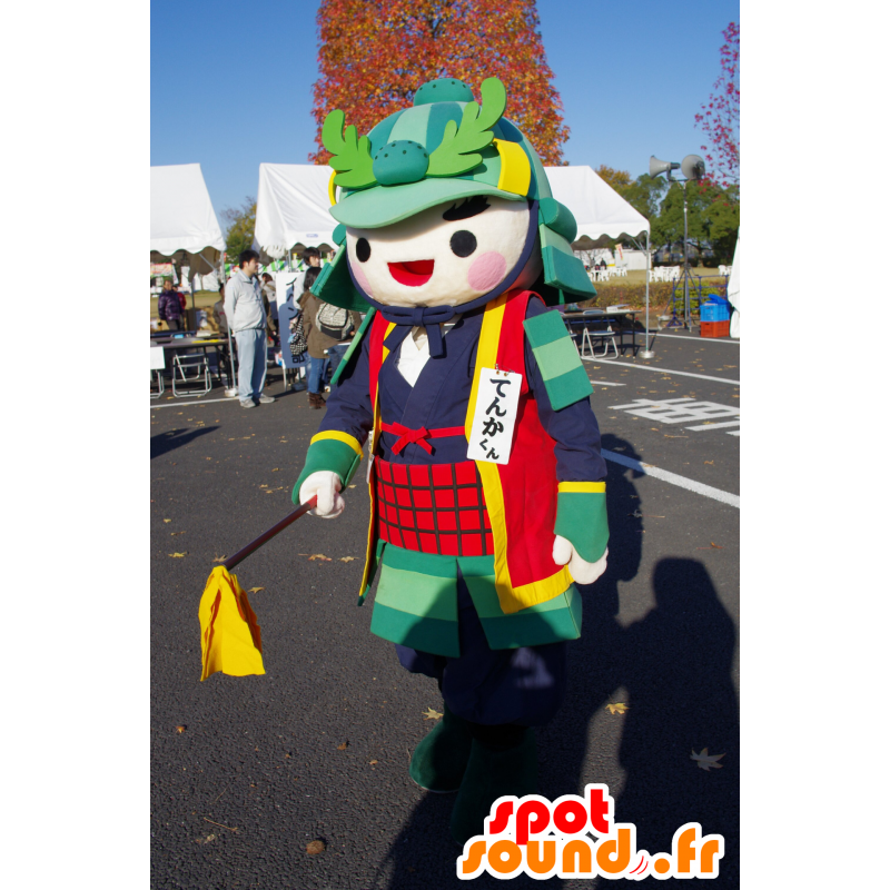 Mascot samurai warrior in traditional colorful dress - MASFR25352 - Yuru-Chara Japanese mascots