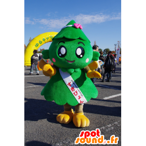 Mascotte de sapin vert et jaune, géant et mignon - MASFR25353 - Mascottes Yuru-Chara Japonaises