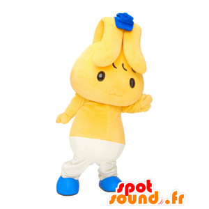 Mimippukun mascot, rabbit, with pants and cap - MASFR25362 - Yuru-Chara Japanese mascots