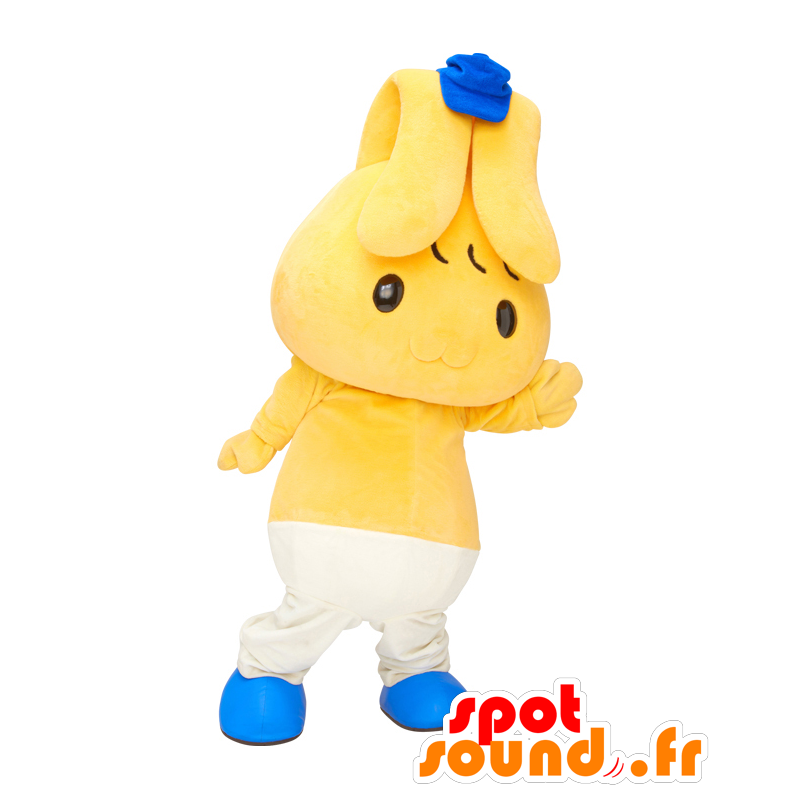 Mimippukun mascotte, coniglio, con pantaloni e berretto - MASFR25362 - Yuru-Chara mascotte giapponese