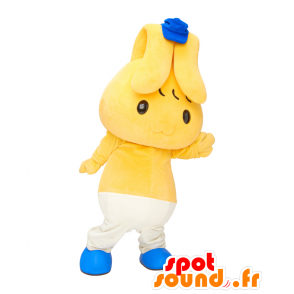 Mimippukun Maskottchen, Kaninchen, mit Hose und Mütze - MASFR25362 - Yuru-Chara japanischen Maskottchen