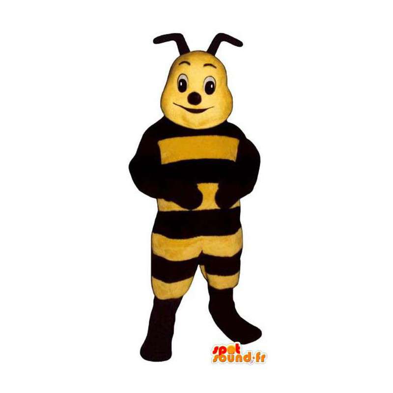 Mascot abelha amarela e preta. traje vespa - MASFR006769 - Bee Mascot