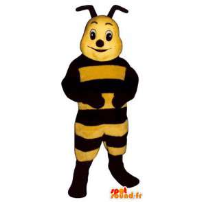 Mascotte d'abeille jaune et noire. Costume de guêpe - MASFR006769 - Mascottes Abeille