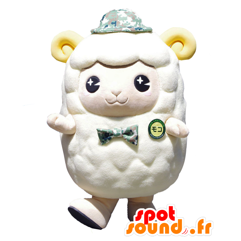 Mascot Moco, witte schapen met gele horens - MASFR25367 - Yuru-Chara Japanse Mascottes