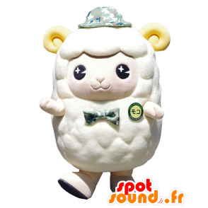 Mascot Moco, bílá ovce se žlutými rohy - MASFR25367 - Yuru-Chara japonské Maskoti
