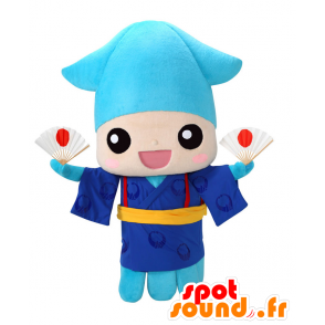 Mascot Kirarin, Japani merkki perinteisessä asussa - MASFR25368 - Mascottes Yuru-Chara Japonaises