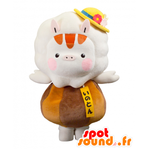 Inoton mascote, porco, frutas marrom e laranja - MASFR25370 - Yuru-Chara Mascotes japoneses