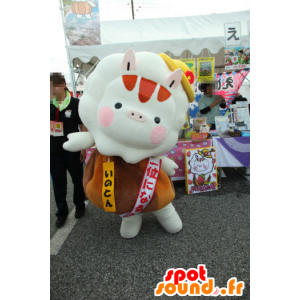 Inoton mascota, un cerdo, frutas marrón y naranja - MASFR25370 - Yuru-Chara mascotas japonesas