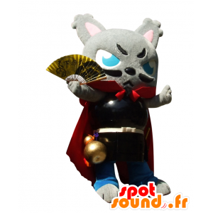 Mascot Nobusama, grijze kat samurai zeer majestueuze - MASFR25374 - Yuru-Chara Japanse Mascottes