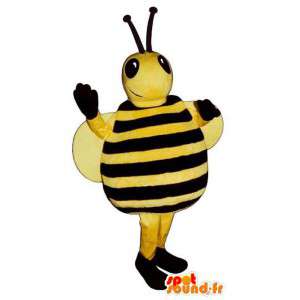 Mascotte de grosse abeille jaune et noire - MASFR006771 - Mascottes Abeille