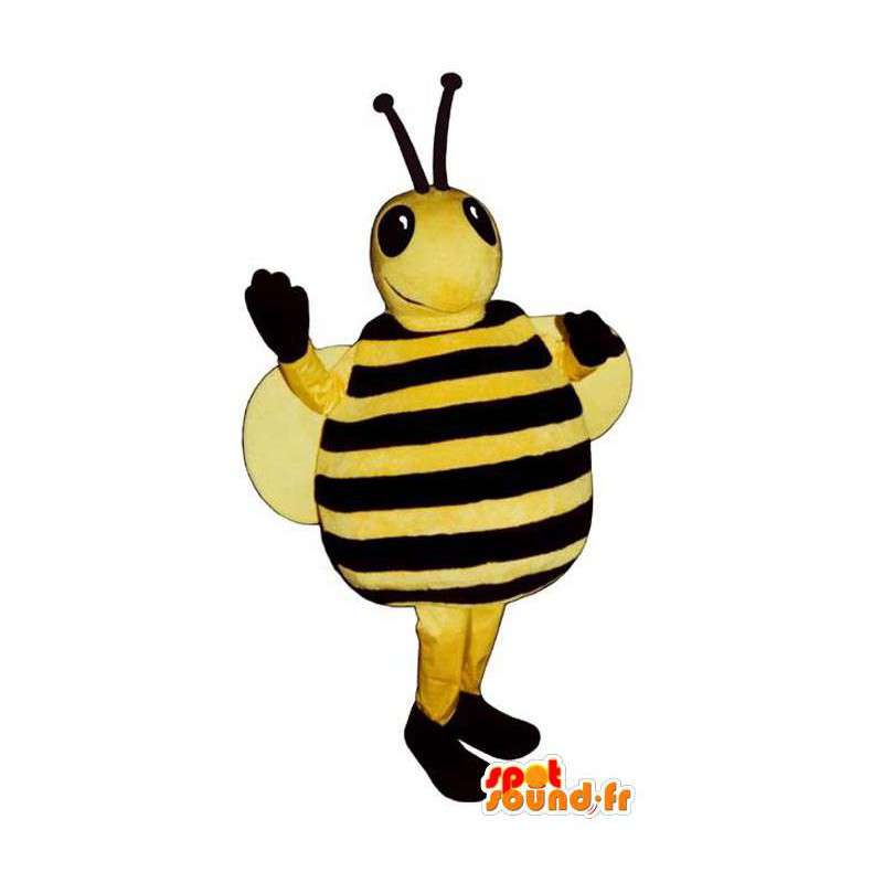 Mascotte de grosse abeille jaune et noire - MASFR006771 - Mascottes Abeille