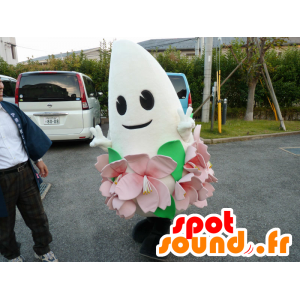 Mascotte d'Ina-Chan bonhomme blanc, en forme de goutte - MASFR25375 - Mascottes Yuru-Chara Japonaises