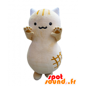 Mascot Pinyattsu, beige en witte kat met krassen - MASFR25376 - Yuru-Chara Japanse Mascottes