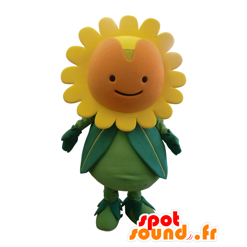 Nakamaro-chan mascotte, giallo e verde girasole - MASFR25378 - Yuru-Chara mascotte giapponese