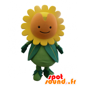 Nakamaro-chan mascotte, giallo e verde girasole - MASFR25378 - Yuru-Chara mascotte giapponese