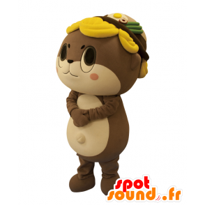 Mascot Shinjou-kun, brown and white rabbit with yellow hair - MASFR25379 - Yuru-Chara Japanese mascots