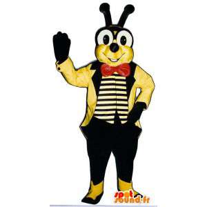 Mascotte d'abeille en costume avec des lunettes - MASFR006772 - Mascottes Abeille