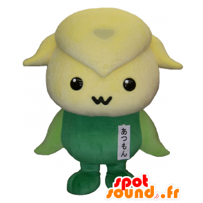 Mascota Atsumon, ovejas amarillo y verde con una túnica roja - MASFR25380 - Yuru-Chara mascotas japonesas