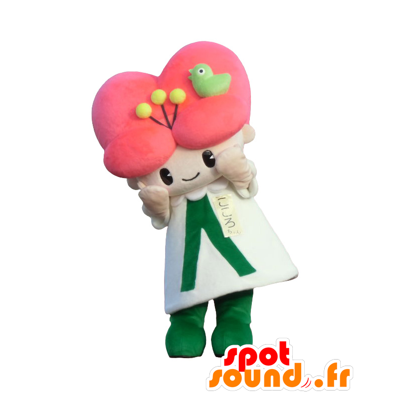 Mascot Kokoro-chan jente med rosa hår, søt - MASFR25381 - Yuru-Chara japanske Mascots