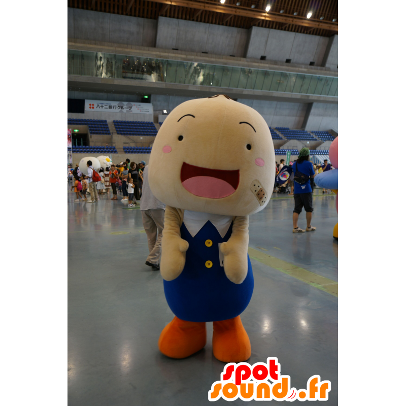 Mascot barn, med en stor munn og en blå drakt - MASFR25385 - Yuru-Chara japanske Mascots