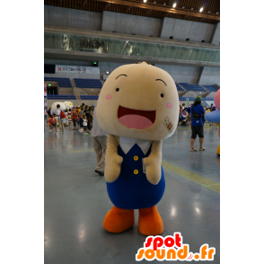 Mascot kind, met een grote mond en een blauwe outfit - MASFR25385 - Yuru-Chara Japanse Mascottes