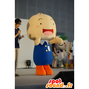 Mascot kind, met een grote mond en een blauwe outfit - MASFR25385 - Yuru-Chara Japanse Mascottes