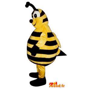 Mascotte de grosse abeille noire et jaune - MASFR006773 - Mascottes Abeille