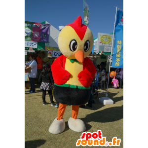 Mascot red bird, yellow and black, giant, colorful - MASFR25388 - Yuru-Chara Japanese mascots