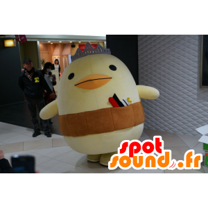 Baryi mascote Imabari, pintainho amarelo, com uma coroa - MASFR25395 - Yuru-Chara Mascotes japoneses