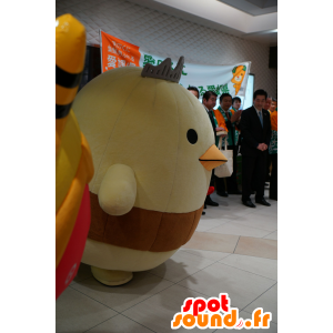 Baryi maskot Imabari, gul kylling, med en krone - MASFR25395 - Yuru-Chara japanske Mascots