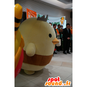 Baryi mascot Imabari, yellow chick with a crown - MASFR25395 - Yuru-Chara Japanese mascots