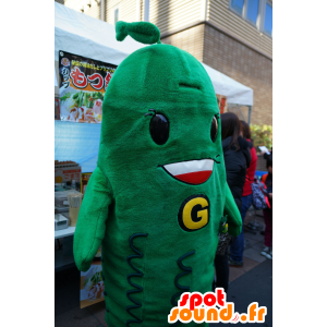 Mascot Chibi-Goya, verde pepinillo gigante y sonriente - MASFR25396 - Yuru-Chara mascotas japonesas