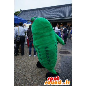 Mascot Chibi-Goya, giant pickle green and smiling - MASFR25396 - Yuru-Chara Japanese mascots