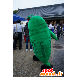 Mascot Chibi-Goya, verde pickle gigante e sorrindo - MASFR25396 - Yuru-Chara Mascotes japoneses