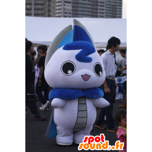 Mascot Ohzoneko, white and blue cat, cute and original - MASFR25403 - Yuru-Chara Japanese mascots