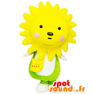 ANANAN Maskottchen, gelber Löwe, sonne, gelb, riesige Blume - MASFR25407 - Yuru-Chara japanischen Maskottchen