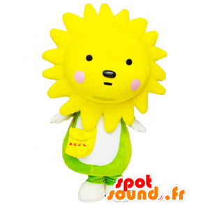 ANANAN mascot, yellow lion, sun, yellow, giant flower - MASFR25407 - Yuru-Chara Japanese mascots