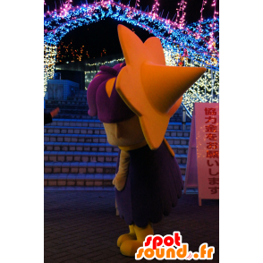 Violeta e mascote flor amarela, gigante e divertido - MASFR25408 - Yuru-Chara Mascotes japoneses
