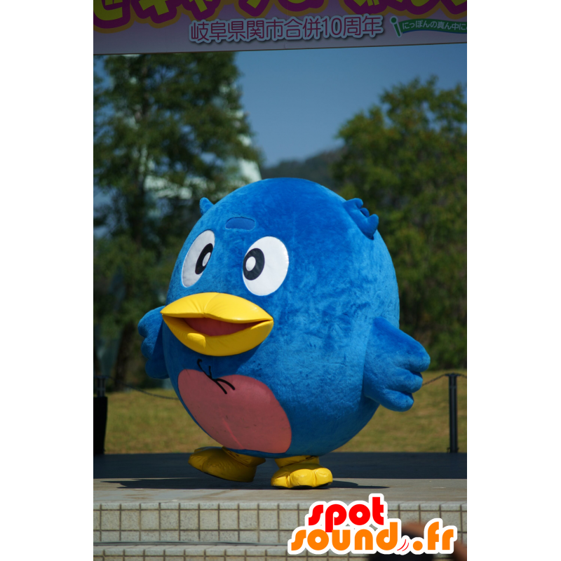 Mascotte gran azul y pájaro rosado, todo y lindo - MASFR25410 - Yuru-Chara mascotas japonesas