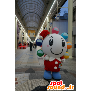 Mascota Seaton-kun, muñeco de nieve con bolas de colores - MASFR25412 - Yuru-Chara mascotas japonesas