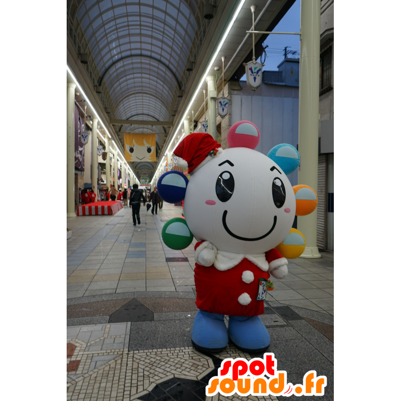Seaton-kun mascotte, pupazzo di neve con palline colorate - MASFR25412 - Yuru-Chara mascotte giapponese