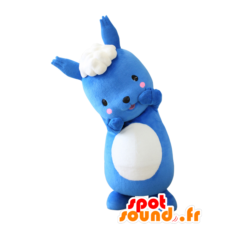 Mascota Sorarisu, conejo azul y blanco, diversión y lindo - MASFR25416 - Yuru-Chara mascotas japonesas