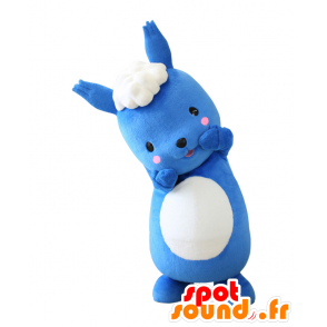 Sorarisu mascote, coelho azul e branco, divertido e bonito - MASFR25416 - Yuru-Chara Mascotes japoneses