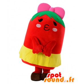 Tomachuu Maskottchen, Schneemann rot, grün und gelb - MASFR25419 - Yuru-Chara japanischen Maskottchen