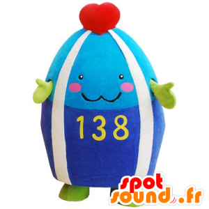 Modrý maskot muž, kulaté a roztomilé meloun - MASFR25421 - Yuru-Chara japonské Maskoti