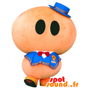 Hokkun mascot, orange big guy, very round and cute - MASFR25423 - Yuru-Chara Japanese mascots