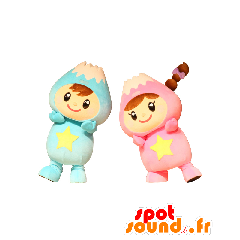 2 mascotas de Fuwappi, volcanes, montañas - MASFR25426 - Yuru-Chara mascotas japonesas