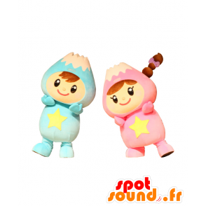 2 mascottes van Fuwappi, vulkanen, bergen - MASFR25426 - Yuru-Chara Japanse Mascottes