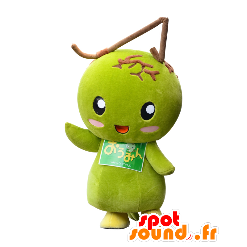 Mascotte d'Ohmin, fruit asiatique vert, géant - MASFR25427 - Mascottes Yuru-Chara Japonaises